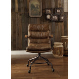 Acme - Harith II Office Chair 92416 Vintage Whiskey Top Grain Leather