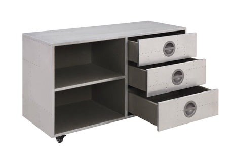 Acme - Brancaster Cabinet 92427 Aluminum