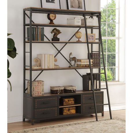 Actaki Bookshelf 92433 Sandy Gray Finish | Acme - 92433 - Home Elegance USA - 2