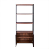 Acme - Sara Bookshelf 92442 Walnut & Sandy Black Finish