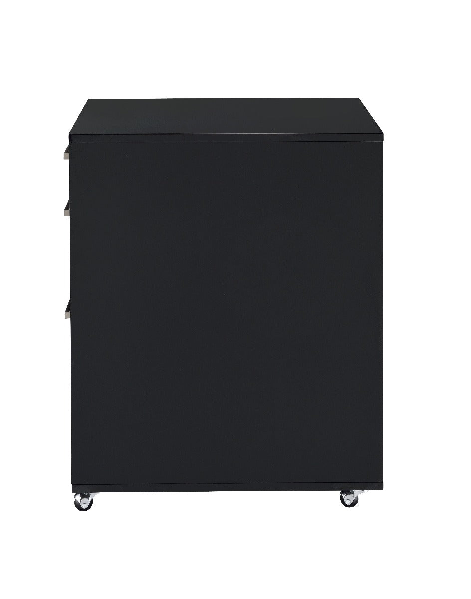 Acme - Coleen Cabinet 92450 Black High Gloss & Chrome Finish