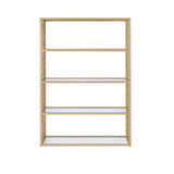 Blanrio Bookcase 92465 Clear Glass & Gold Finish | Acme - 92465 - Home Elegance USA - 2