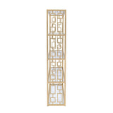 Blanrio Bookcase 92465 Clear Glass & Gold Finish | Acme - 92465 - Home Elegance USA - 4