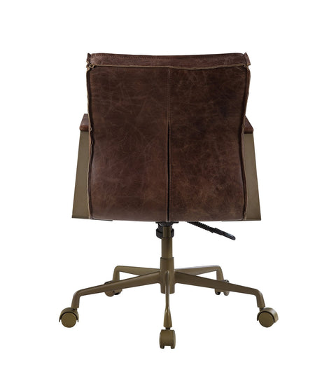 Attica Office Chair 92483 Espresso Top Grain Leather | Acme - 92483 - Home Elegance USA - 4