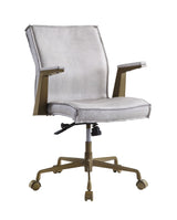 Attica Office Chair 92484 Vintage White Top Grain Leather | Acme - 92484 - Home Elegance USA - 1