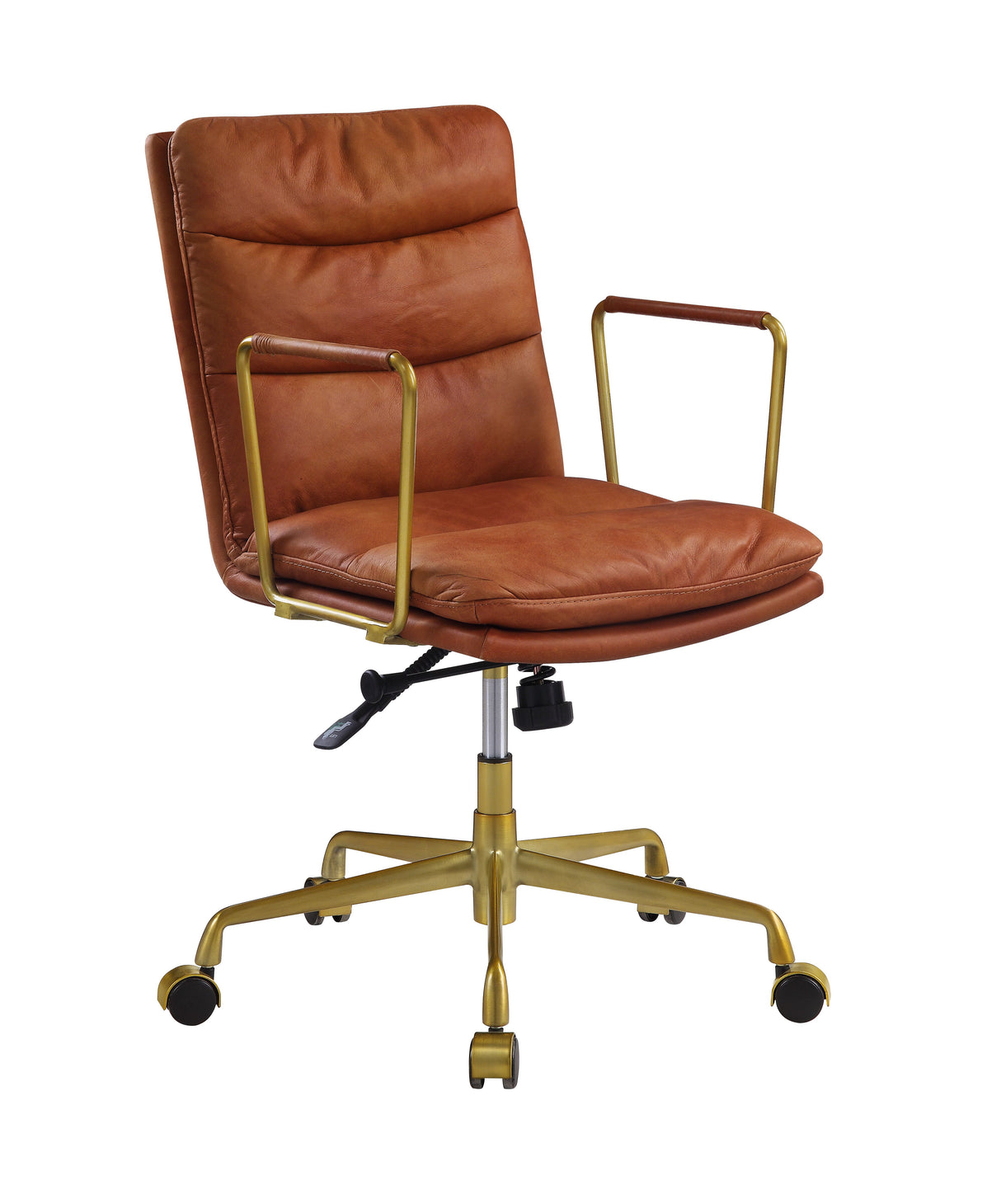 Acme - Dudley Office Chair 92498 Rust Top Grain Leather