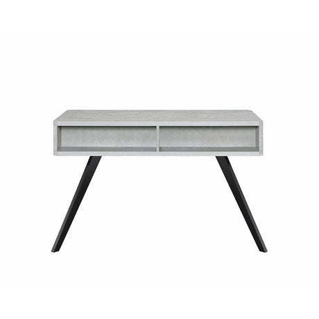 Acme - Magna Writing Desk 92530 Faux Concrete & Black Finish