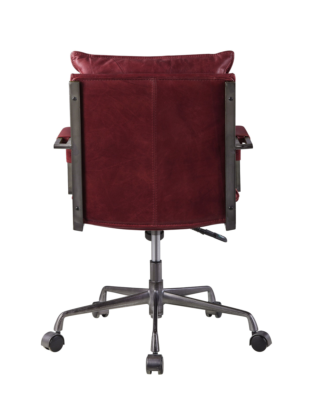 Acme - Haggar Office Chair 92536 Vintage Red Top Grain Leather