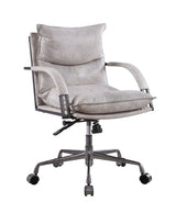 Acme - Haggar Office Chair 92537 Vintage White Top Grain Leather