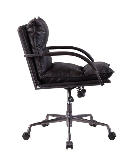 Acme - Haggar Office Chair 92538 Antique Slate Top Grain Leather