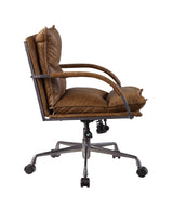 Acme - Haggar Office Chair 92539 Coffee Top Grain Leather