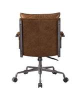 Acme - Haggar Office Chair 92539 Coffee Top Grain Leather