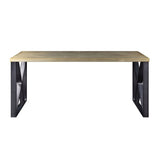 Acme - Jennavieve Executive Writing Desk 92550 Gold Aluminum