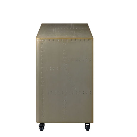 Acme - Jennavieve Cabinet 92551 Gold Aluminum