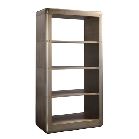 Acme - Jennavieve Bookcase 92555 Gold Aluminum