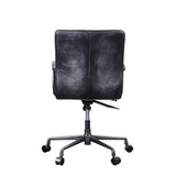 Barack Office Chair 92557 Vintage Black Top Grain Leather & Aluminum | Acme - 92557 - Home Elegance USA - 4