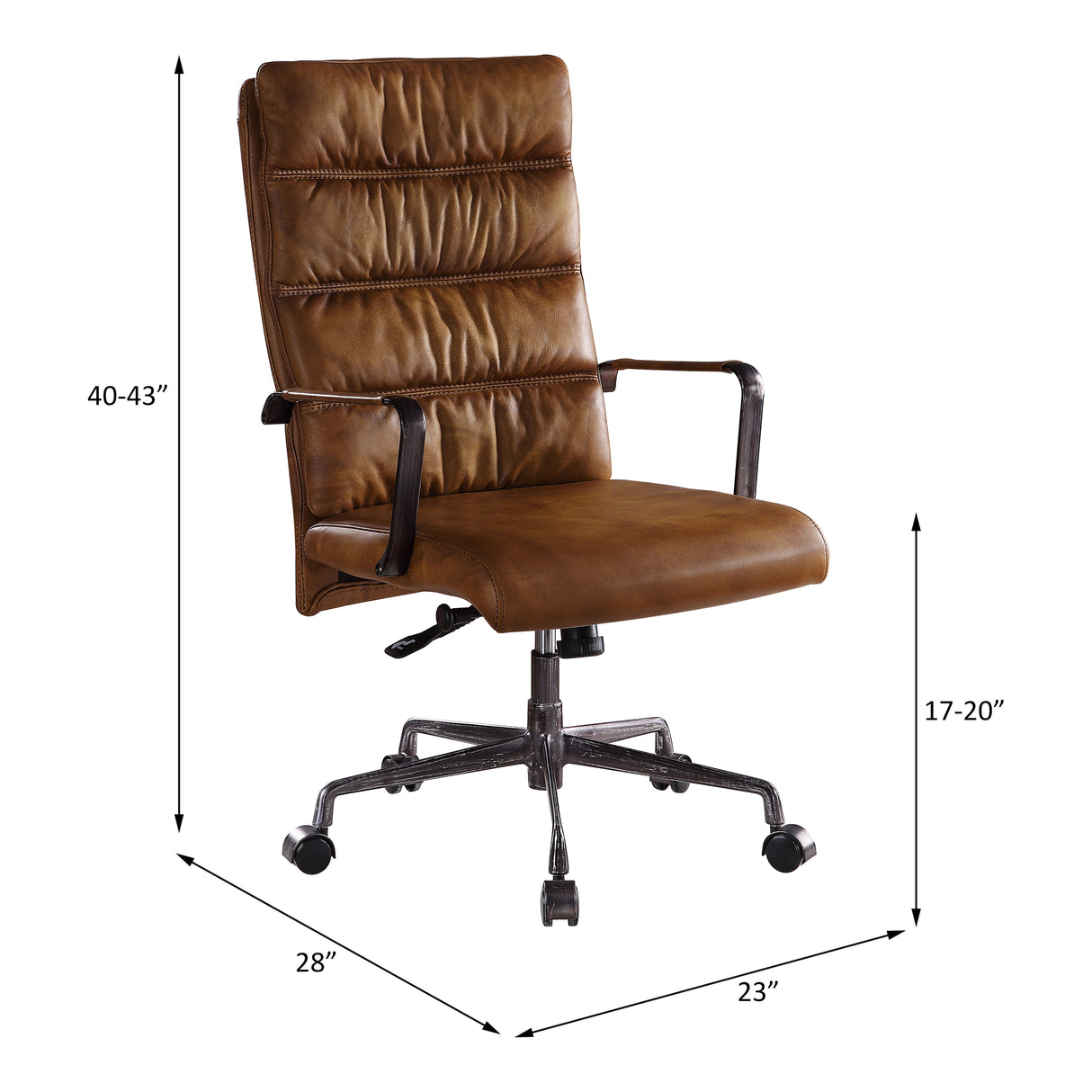 Acme - Jairo Office Chair 92566 Sahara Top Grain Leather