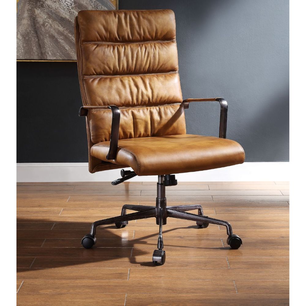 Acme - Jairo Office Chair 92566 Sahara Top Grain Leather