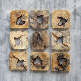 Bahati Wood Wall Decor (Set of 9) Natural - Light Brown by Uttermost - View 2