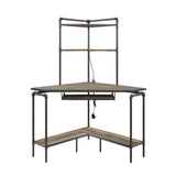 Deliz Computer Desk W/USB 92620 Sand Gray Finish | Acme - 92620 - Home Elegance USA - 2