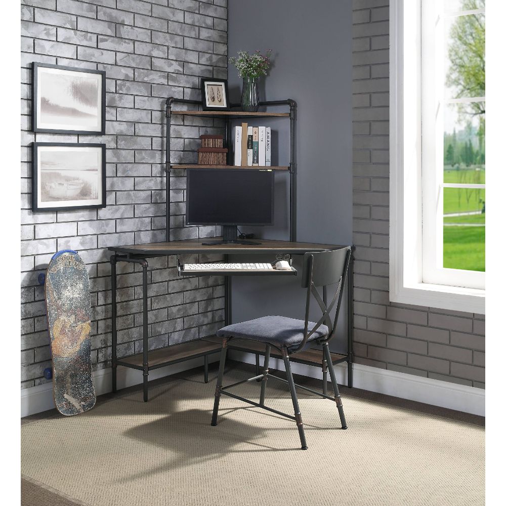 Deliz Computer Desk W/USB 92620 Sand Gray Finish | Acme - 92620 - Home Elegance USA - 4