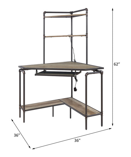 Deliz Computer Desk W/USB 92620 Sand Gray Finish | Acme - 92620 - Home Elegance USA - 5