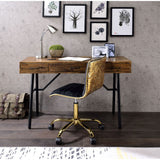 Acme - Jalia Writing Desk 92645 Rustic Oak & Black Finish