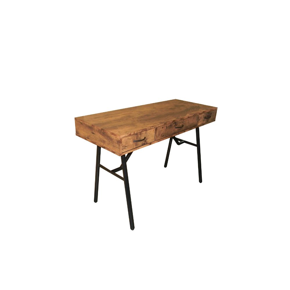 Acme - Jalia Writing Desk 92645 Rustic Oak & Black Finish