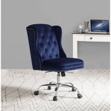 Acme - Jamesia Office Chair 92665 Midnight Blue Velvet