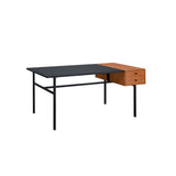 Acme - Oaken Executive Writing Desk 92675 Honey Oak & Black Finish