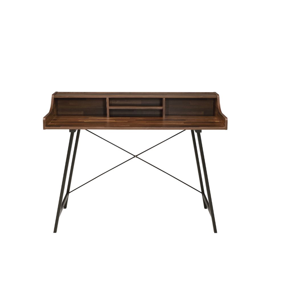 Acme - Sange Writing Desk W/USB 92680 Walnut & Black Finish