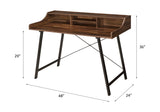 Acme - Sange Writing Desk W/USB 92680 Walnut & Black Finish