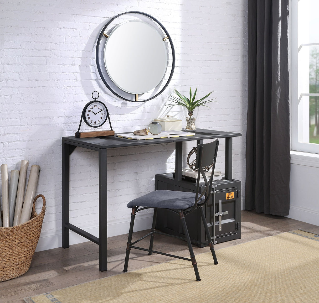 Cargo Writing Desk 92690 Gunmetal Finish | Acme - 92690 - Home Elegance USA - 5