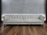 Ofer Vintage White Top Grain Leather Sofa