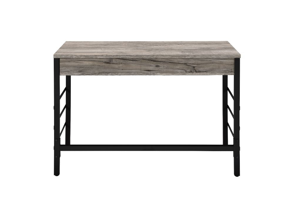 Disho Writing Desk W/USB 92720 Light Weathered Oak & Black Finish | Acme - 92720 - Home Elegance USA - 4