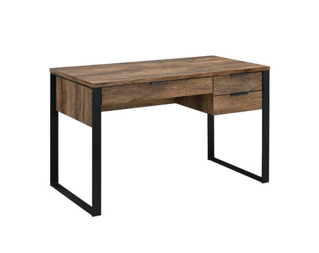 Aflo Writing Desk 92725 Weathered Oak & Black Finish | Acme - 92725 - Home Elegance USA - 1