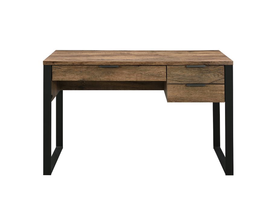 Aflo Writing Desk 92725 Weathered Oak & Black Finish | Acme - 92725 - Home Elegance USA - 5