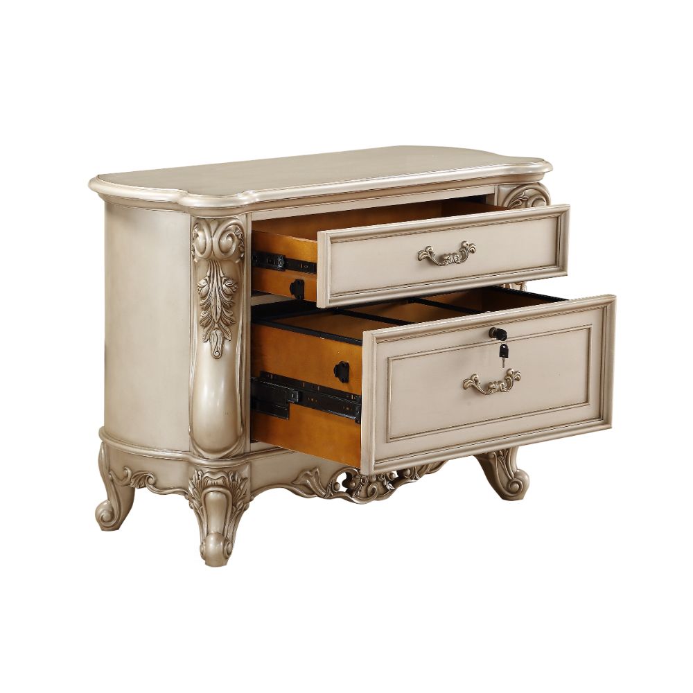 Acme - Gorsedd File Cabinet 92743 Golden Ivory Finish