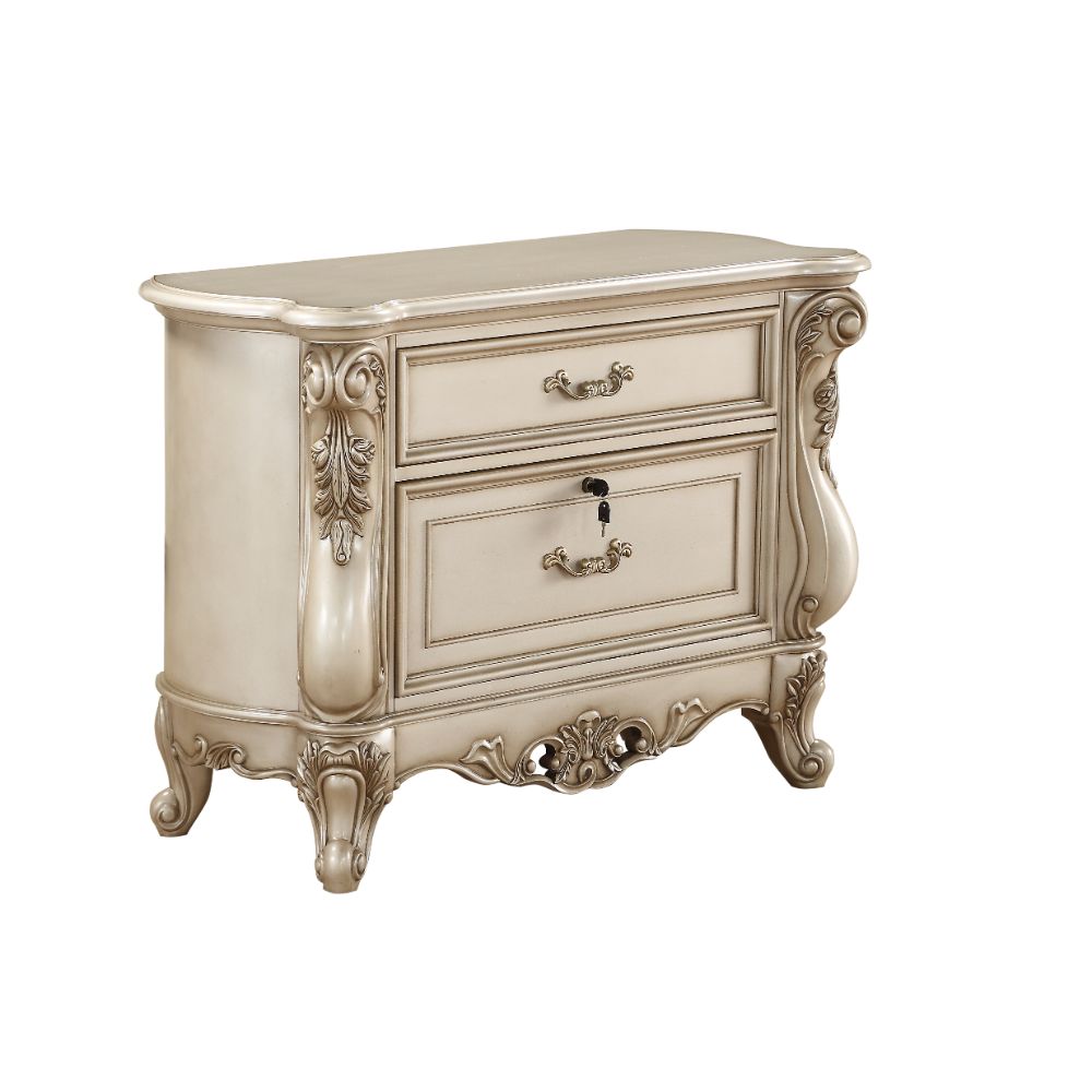 Acme - Gorsedd File Cabinet 92743 Golden Ivory Finish