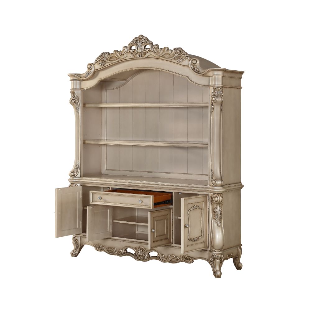 Acme - Gorsedd Bookcase 92744 Golden Ivory Finish