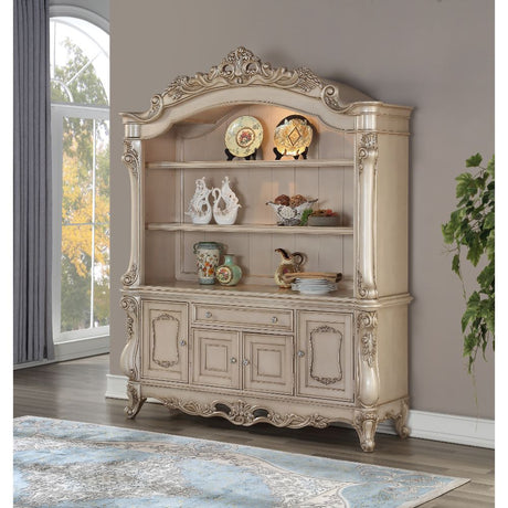 Acme - Gorsedd Bookcase 92744 Golden Ivory Finish