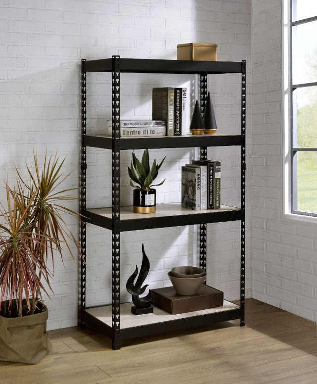 Decmus Bookshelf 92782 Natural & Black Finish | Acme - 92782 - Home Elegance USA - 1