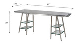 Acme - Brancaster Executive Writing Desk 92790 Aluminum