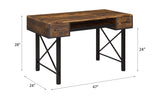 Acme - Settea Computer Desk 92795 Weathered Oak & Black Finish