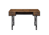 Acme - Settea Computer Desk 92795 Weathered Oak & Black Finish