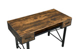 Acme - Settea Computer Desk 92795 Weathered Oak & Black Finish