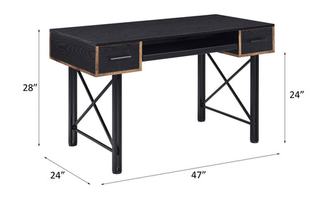 Acme - Settea Computer Desk 92799 Black Finish