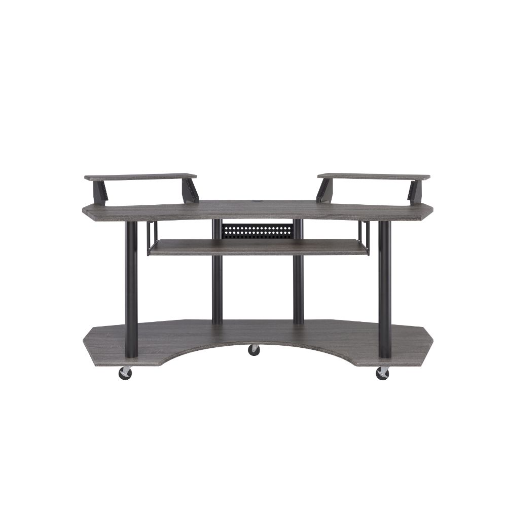 Acme - Eleazar 71" Music Studio Desk 92890 Black Oak Finish