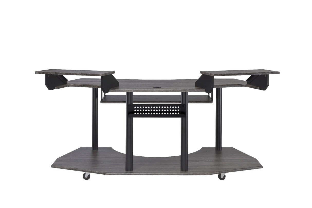 Acme - Eleazar 71" Music Studio Desk 92890 Black Oak Finish