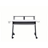 Acme - Suitor Music Recording Studio Desk 92902 White & Black Finish